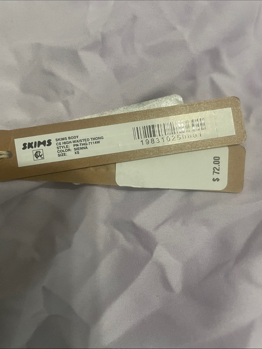 SKIMS CS High-Waisted Thong Sienna XS NWT - Picture 2 of 4
